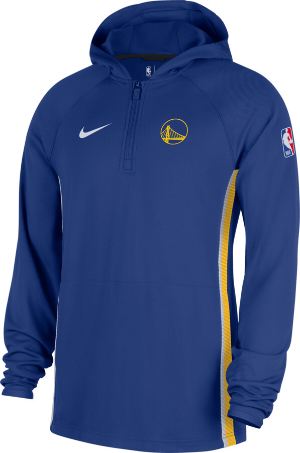 Nike Golden State Warriors Zoned Men's Dri-FIT NBA 1/4-Zip Hoodie in Blue | HM6483-495
