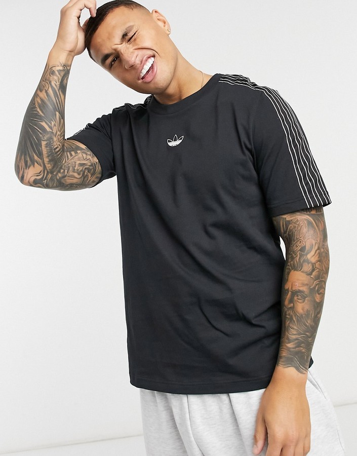 adidas SPRT 3-Stripes T-shirt in black - ShopStyle