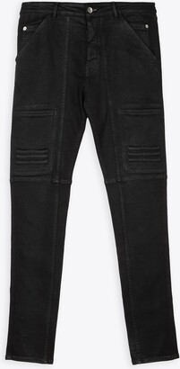 Drkshdw Easy Nagakin Joggers Black rubber coated multi-pocket skinny jeans - Easy nagakin joggers