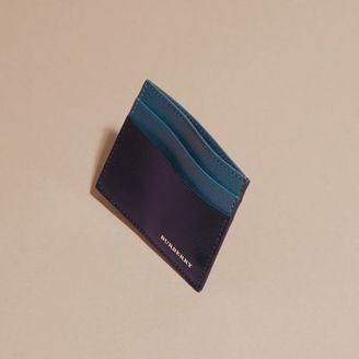 Burberry Colour Block London Leather Card Case