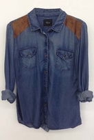Thumbnail for your product : Rails Ashlyn Denim Shirt in Dark Vintage Suede