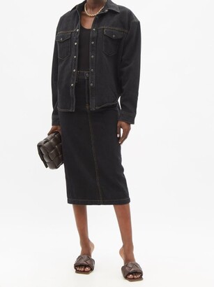 Wardrobe NYC High-rise Denim Skirt - Black