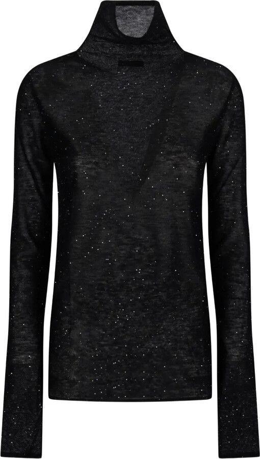 Pinko Roll-Neck Embellished Top