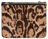 Thumbnail for your product : Alexander McQueen Leopard Pony Skull Charm Double Pouch
