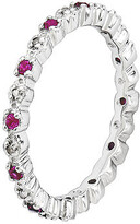 Thumbnail for your product : Fine Jewelry Personally Stackable Lab Created Ruby & Diamond-Accent Eternity Ring in Sterling Silver