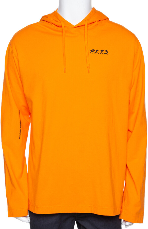vetements orange hoodie