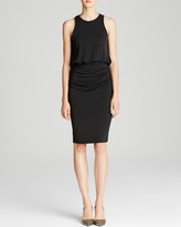 Thumbnail for your product : Nicole Miller Dress - Sleeveless High Neck Drape Skirt Open Back Sheath