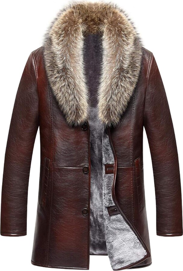 leather fur lined jacket