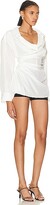 Thumbnail for your product : Alexander Wang Cowl Neck Shirt Dress in Ivory