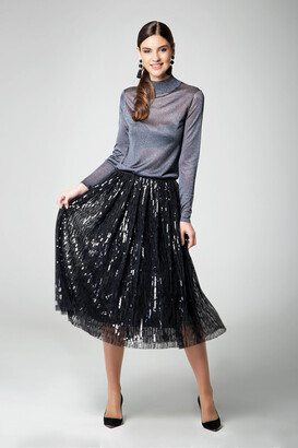 Rumour London Fairy Midi Sequined Skirt In Black