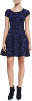 Thumbnail for your product : Milly Velvet-Lace A-Line Dress