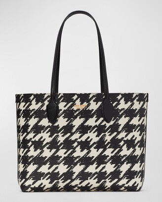 Women Woolen Canvas Bags Houndstooth Pattern Reversible Design