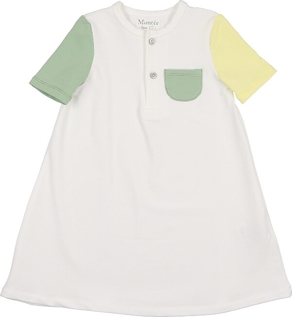 Manière Girls' Sunshine Rainbows Short Sleeve Dress - Little Kid, Big Kid