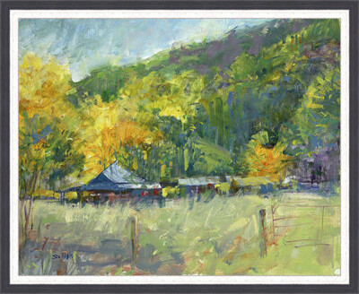 Country Colors 'Mountain Glory' Framed Painting Print on Canvas