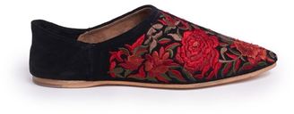 Jeffrey Campbell Embroidered Floral Slippers