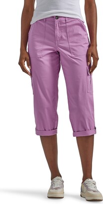Lee Women's Flex-to-go Mid-Rise Relaxed Fit Cargo Capri Pant - ShopStyle