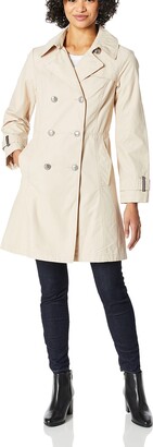 Vince Camuto Women's Double-Breasted Trench Coat Rain Jacket Outerwear
