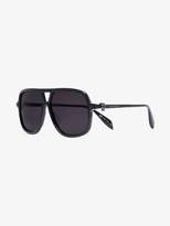 Thumbnail for your product : Alexander McQueen Eyewea Black aviator sunglasses