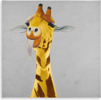 East Urban Home Funny Giraffe Wildlife Animals Tablecloth | Indoor/Outdoor