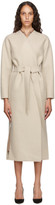 Thumbnail for your product : Harris Wharf London Off-White Pressed Wool Belted Coat