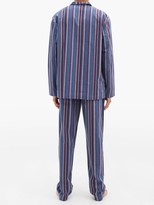 Thumbnail for your product : Hanro Striped Cotton-blend Pyjamas - Blue Multi