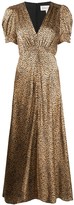 Thumbnail for your product : Saloni Leopard Print V-Neck Dress