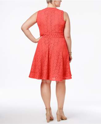 Charter Club Plus Size Lace Fit & Flare Dress, Created for Macy's