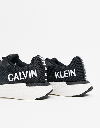 Calvin Klein Jeans alma trainers in black - ShopStyle