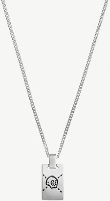 Gucci Womens Silver Ghost Sterling Silver Skull Necklace