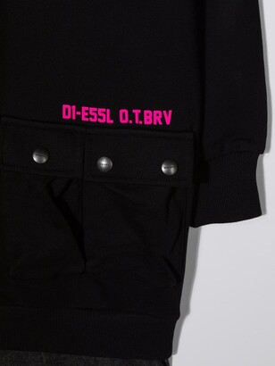 Diesel Kids TEEN logo-print hoodie dress