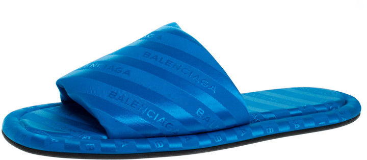 balenciaga blue slides