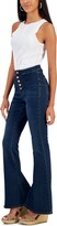 Thumbnail for your product : Dollhouse Juniors' High-Rise Button-Fly Flare Jeans