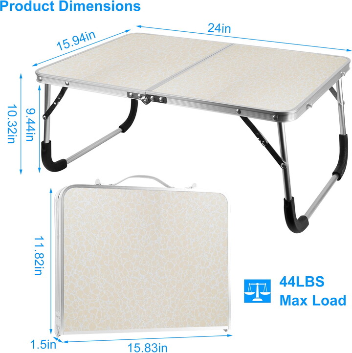 AsterOutdoor Multi-Functional Collapsible Laptop Desk Bed Desk, For Sofa Couch Floor Dormitory