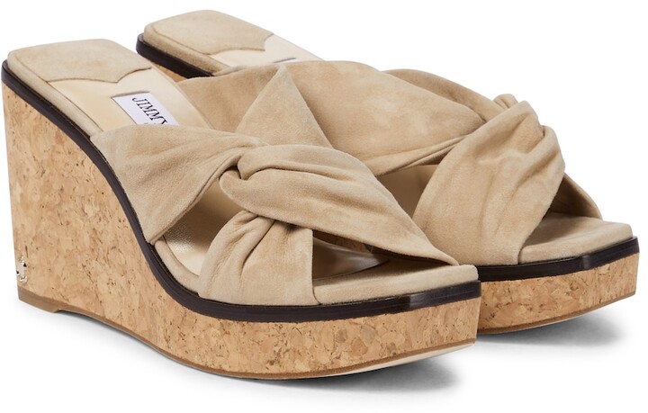 Beige Wedge Sandals | Shop the world's largest collection of fashion |  ShopStyle