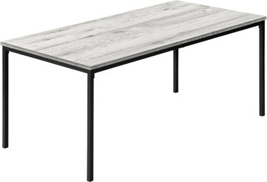 Ivy Bronx Contemporary 3 Table With Grey Laminate And Black Metal Fascination Stylish 3Pcs  & Sleek Metal For Living Room Easy To Assemble