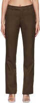 Thumbnail for your product : Danielle Guizio Brown Polyester Trousers