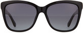 Thumbnail for your product : Jimmy Choo Cora Crystal-Temple Square Sunglasses, Black