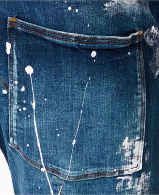 G Star GStar Men's 5620 Slim-Fit Paint-Splatter Stretch Jeans