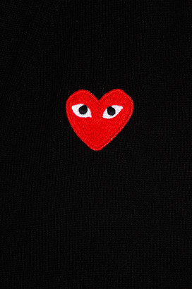 Comme des Garcons PLAY Wool Red Heart Emblem Cardigan