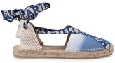 Thumbnail for your product : Stella McCartney Gaia Logo Printed Strappy Espadrilles