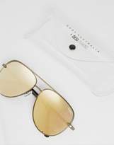 Thumbnail for your product : Quay X Desi Perkins High Key aviator sunglasses in gold