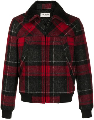 red saint laurent jacket