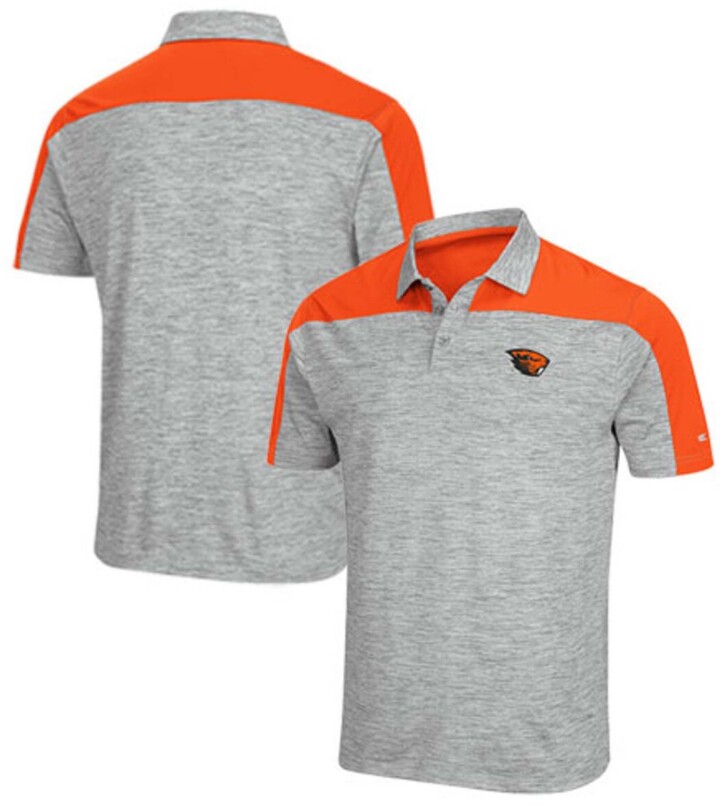 Mens Gray And Orange Polo Shirt | Shop the world's largest 
