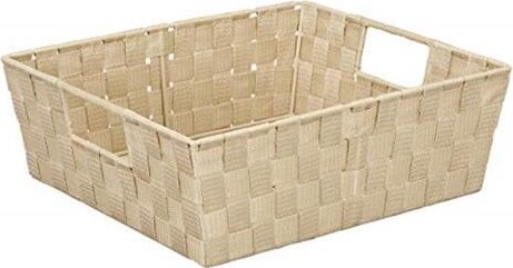 Simplify Watches Simplify Tote Decorative Bin Good Small Large Items. Closet & Shelf Organizers Woven Storage Basket 1 Pack Ivory