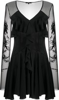 Thumbnail for your product : Diesel Sheer Long-Sleeve Mini Dress