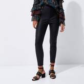 Thumbnail for your product : River Island Womens Black faux leather skinny trousers