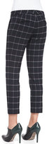 Thumbnail for your product : Thakoon Cropped Plaid Crepe Slim Pants