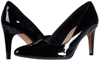 clarks black patent shoes