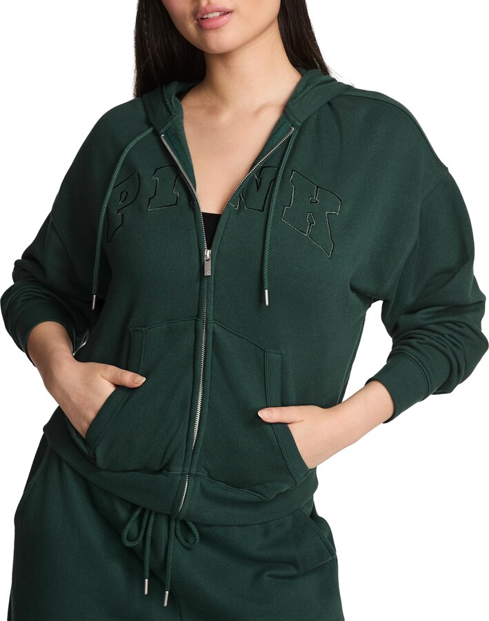 Victoria's Secret Women's PINK Logo Full Zip-up Sweatshirt