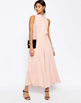 ASOS DESIGN Jumpsuit with Culotte Leg and High Neck